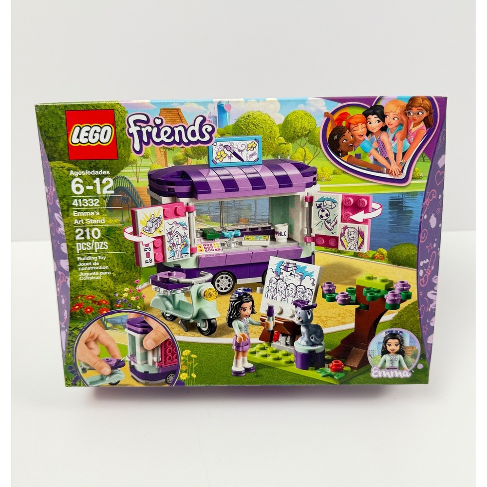 LEGO Friends 41332 Emma's Art Stand Scooter 210 Pc New Sealed Retired